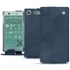 硬质真皮保护套 Sony Xperia XZ1 Compact - Jean vintage ( Roughtcut - Pantone 285U  ) 