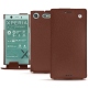 Housse cuir Sony Xperia XZ1 Compact - Marron délicat
