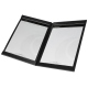Porte menu A4 - Double - Noir ( Nappa - Black ) 