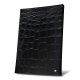 Porte menu A4 - Double - Crocodile nero
