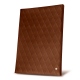 Porte menu A4 - Double - Marron - Couture ( Nappa - Pantone 1615C ) 