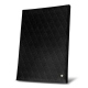 Menu holder A4 - Double page - Ebène - Couture ( Sleek P C12 - Black ) 