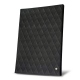 Porte menu A4 - Double - Negre poudro - Couture