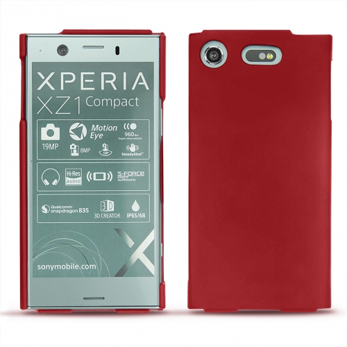 Lederschutzhülle Sony Xperia XZ1 CompactRouge ( Nappa - Pantone #d50032 ) 