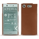 Coque cuir Sony Xperia XZ1 Compact - Marron ( Nappa - Pantone 1615C ) 