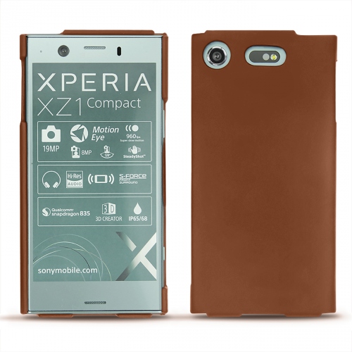 Funda de piel Sony Xperia XZ1 CompactMarron ( Nappa - Pantone #8B4720 ) 