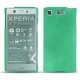 Coque cuir Sony Xperia XZ1 Compact - Menthe vintage ( Pantone 562C ) 