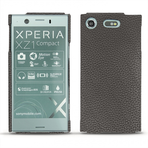 レザーケース Sony Xperia XZ1 CompactAnthracite ( Pantone #41403c ) 