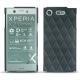 Coque cuir Sony Xperia XZ1 Compact - Blu marino - Couture