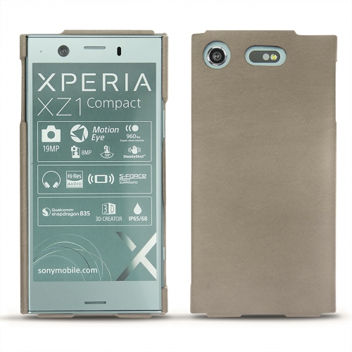 Funda de piel Sony Xperia XZ1 CompactDarboun sabla ( Pantone #BCB1A1 )