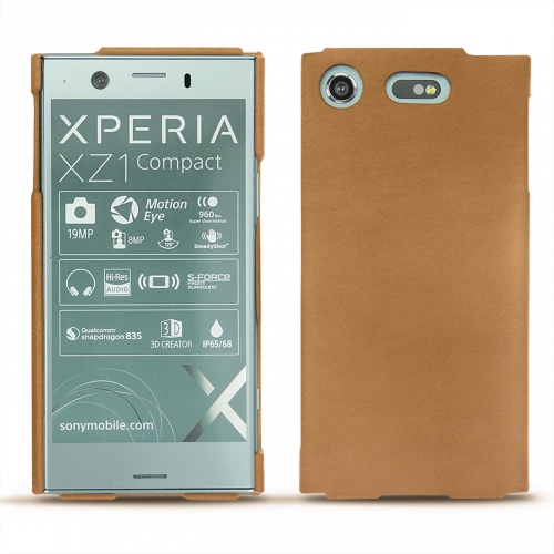 Funda de piel Sony Xperia XZ1 CompactCastan esparciate ( Pantone #824F2A )