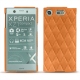 Coque cuir Sony Xperia XZ1 Compact - Mandarine vintage - Couture