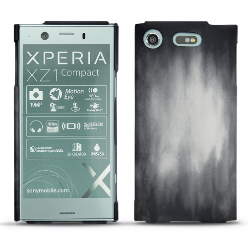 Funda de piel Sony Xperia XZ1 CompactGris Patine