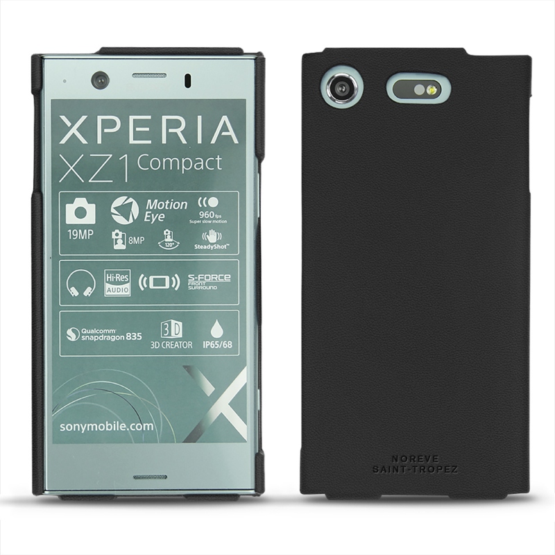 Funda de piel Sony Xperia XZ1 Compact - Noir ( Nappa - Black ) 
