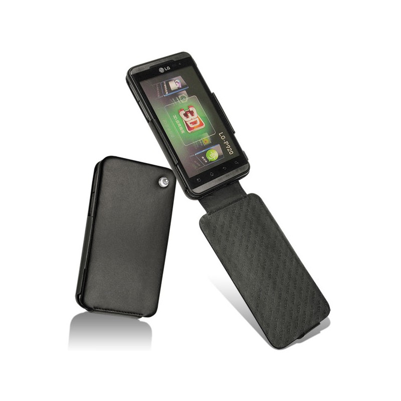 Custodia in pelle LG Optimus 3D P920  - Noir ( Nappa - Black ) 