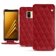 Funda de piel Samsung Galaxy A8 (2018) - Rouge - Couture ( Nappa - Pantone 199C ) 