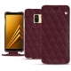 Funda de piel Samsung Galaxy A8 (2018) - Lie de vin - Couture ( Pantone 5115C ) 