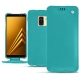 Samsung Galaxy A8 (2018) leather case - Bleu fluo