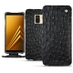 Custodia in pelle Samsung Galaxy A8 (2018) - Autruche nero