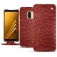 Custodia in pelle Samsung Galaxy A8 (2018) - Autruche ciliegia
