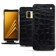 Samsung Galaxy A8 (2018) leather case - Crocodile nero