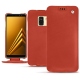 Samsung Galaxy A8+ (2018) leather case - Arange clouquié