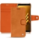 가죽 커버 Samsung Galaxy A8 (2018) - Mandarine vintage ( Pantone 165C ) 