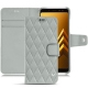 가죽 커버 Samsung Galaxy A8 (2018) - Gris - Couture ( Nappa - Pantone W428C ) 