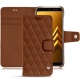 가죽 커버 Samsung Galaxy A8 (2018) - Marron - Couture ( Nappa - Pantone 1615C ) 