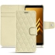 Capa em pele Samsung Galaxy A8 (2018) - Ivoire - Couture ( Sleek P C12 - White ) 