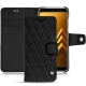 Lederschutzhülle Samsung Galaxy A8 (2018) - Ebène - Couture ( Sleek P C12 - Black ) 