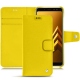 Samsung Galaxy A8 (2018) leather case - Jaune fluo