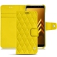 가죽 커버 Samsung Galaxy A8 (2018) - Jaune fluo - Couture
