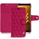가죽 커버 Samsung Galaxy A8 (2018) - Rose fluo - Couture