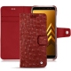 Capa em pele Samsung Galaxy A8 (2018) - Autruche ciliegia