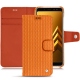 Samsung Galaxy A8 (2018) leather case - Abaca arancio