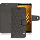 Custodia in pelle Samsung Galaxy A8+ (2018) - Anthracite - Couture ( Pantone 424C ) 