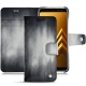 Capa em pele Samsung Galaxy A8+ (2018) - Gris Patine