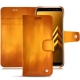 Samsung Galaxy A8+ (2018) leather case - Orange Patine