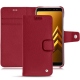 Capa em pele Samsung Galaxy A8+ (2018) - Rouge passion