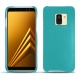 Coque cuir Samsung Galaxy A8 (2018) - Bleu fluo