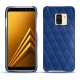 가죽 커버 Samsung Galaxy A8 (2018) - Bleu océan - Couture ( Nappa - Pantone 293C ) 