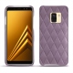 Coque cuir Samsung Galaxy A8 (2018) - Lilas - Couture ( Nappa - Pantone 2645U ) 