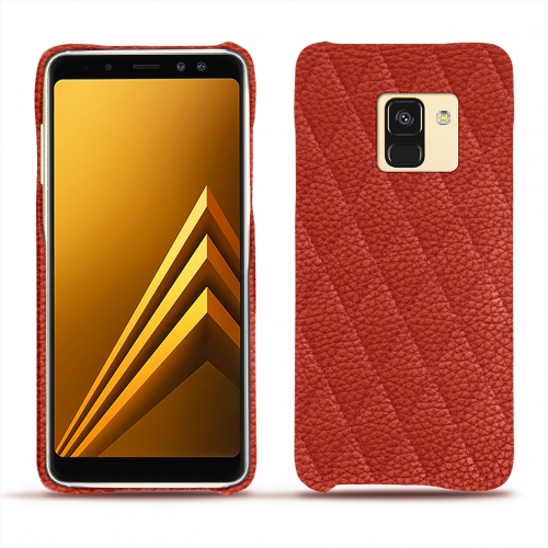 Lederschutzhülle Samsung Galaxy A8 (2018)Papaye - Couture ( Pantone #b54317 ) 