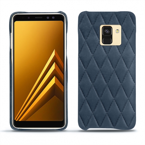 Custodia in pelle Samsung Galaxy A8 (2018)Jean vintage - Couture ( Pantone #2f414f  ) 