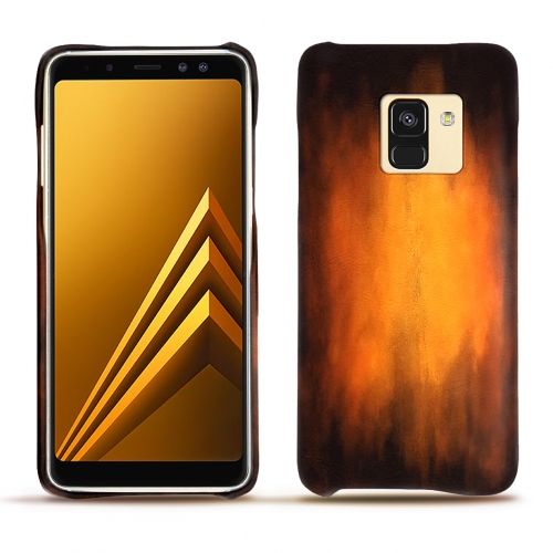 Custodia in pelle Samsung Galaxy A8+ (2018)Fauve Patine