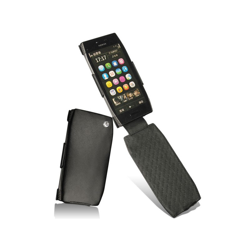 Custodia in pelle Nokia X7-00  - Noir ( Nappa - Black ) 