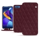 Funda de piel Huawei Honor View 10 - Lie de vin - Couture ( Pantone 5115C ) 