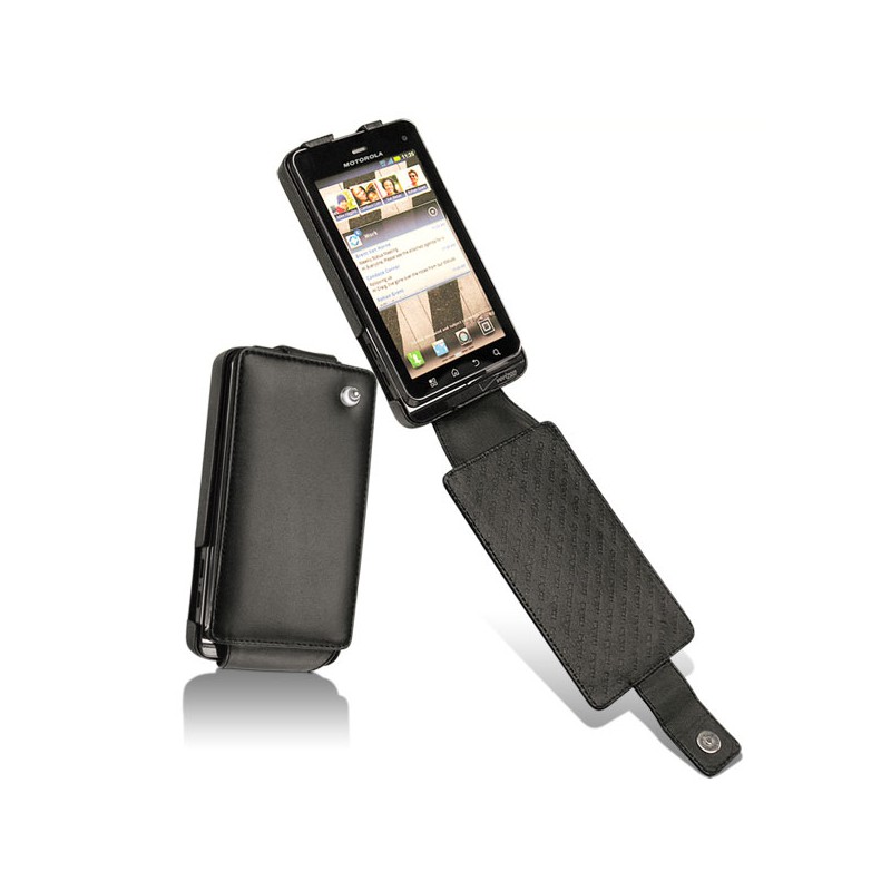 Funda de piel Motorola Milestone 3 - Droid 3  - Noir ( Nappa - Black ) 