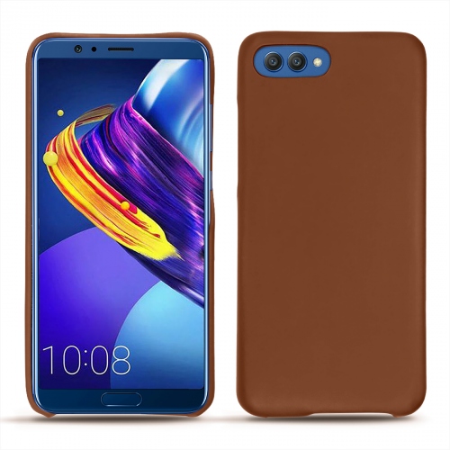 Protections cuir - coque, étui, housse - pour Huawei Honor View 10 par NoreveMarron ( Nappa - Pantone #8B4720 ) 